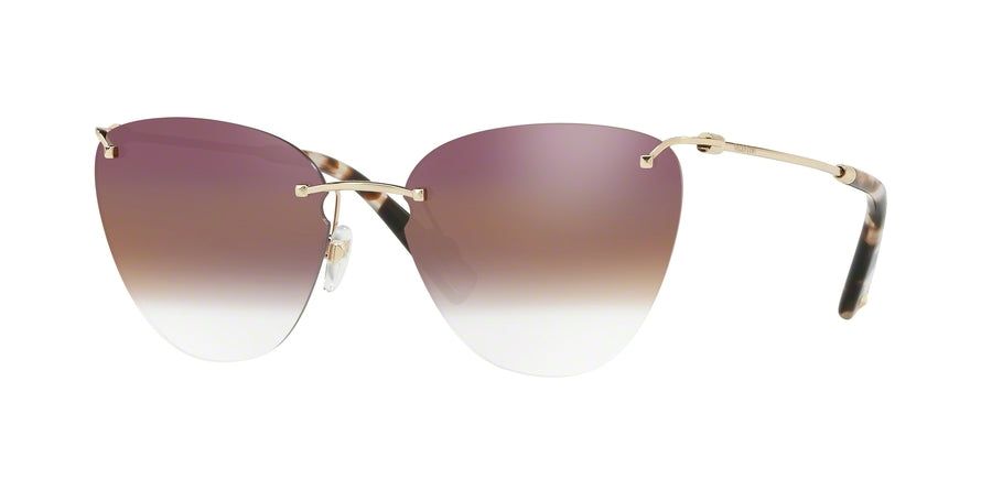 Valentino VA2022 Cat Eye Sunglasses  3003E7-LIGHT GOLD 58-17-140 - Color Map gold