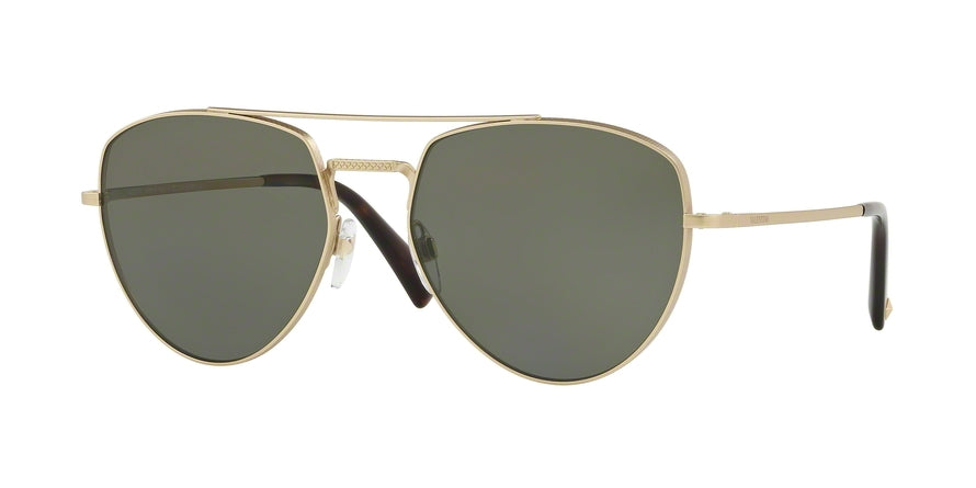 Valentino VA2023 Irregular Sunglasses  30169A-MATTE LIGHR GOLD 57-17-140 - Color Map gold
