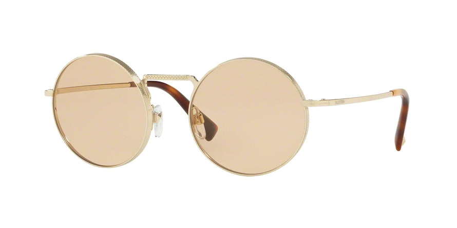 Valentino VA2024 Round Sunglasses  300373-LIGHT GOLD 51-20-140 - Color Map gold