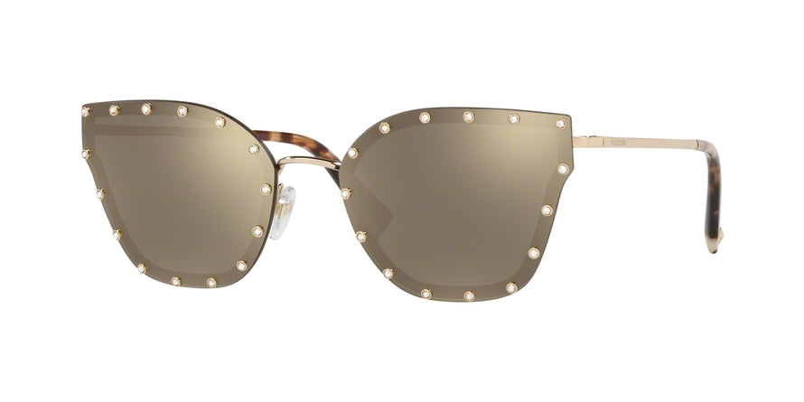Valentino VA2028 Butterfly Sunglasses  30035A-LIGHT GOLD 59-17-140 - Color Map grey