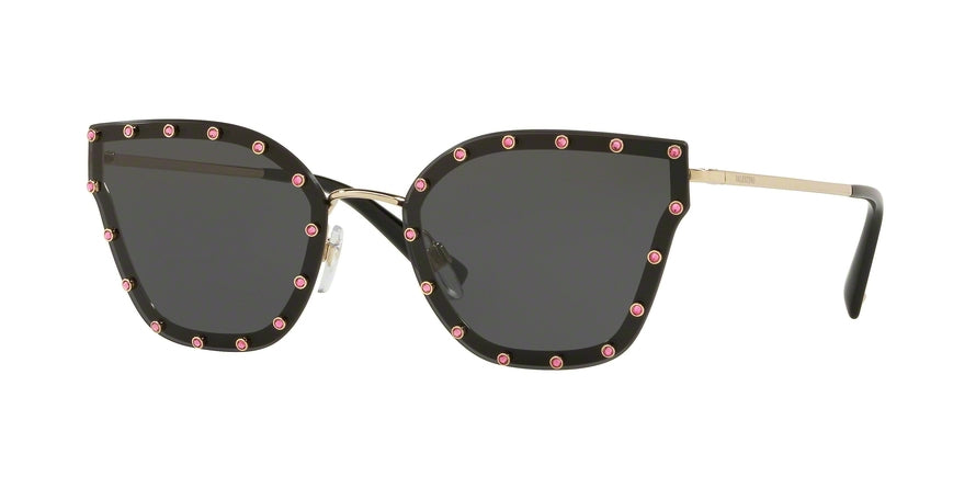 Valentino VA2028 Butterfly Sunglasses  300387-LIGHT GOLD 59-17-140 - Color Map grey
