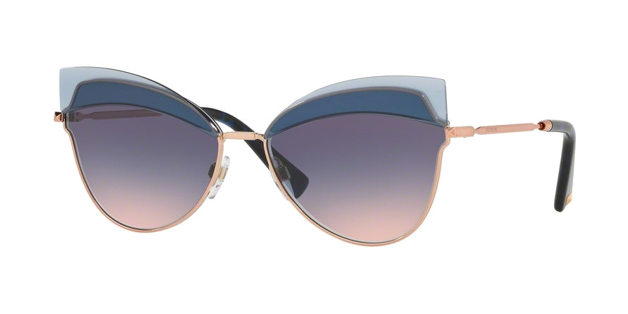 Valentino VA2030 Pilot Sunglasses  3004I6-ROSE GOLD 60-16-140 - Color Map bronze/copper