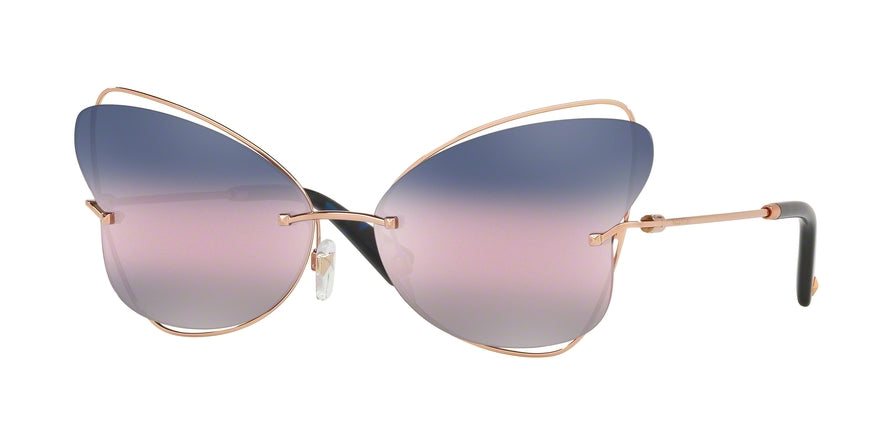 Valentino VA2031 Butterfly Sunglasses  3004E6-ROSE GOLD 64-15-140 - Color Map pink
