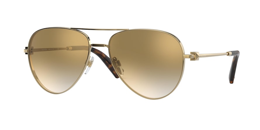 Valentino VA2034 Pilot Sunglasses  30026E-GOLD 57-16-140 - Color Map gold