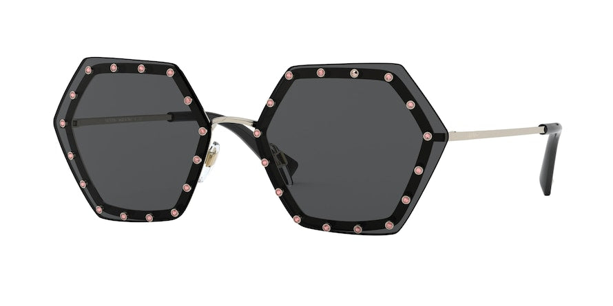 Valentino VA2035 Irregular Sunglasses  300387-LIGHT GOLD 62-16-140 - Color Map gold