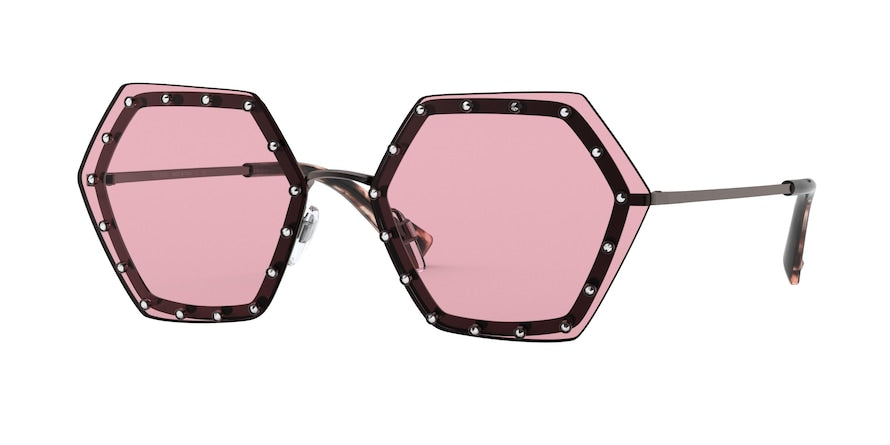 Valentino VA2035 Irregular Sunglasses  303984-RUTENIUM 62-16-140 - Color Map multicolor