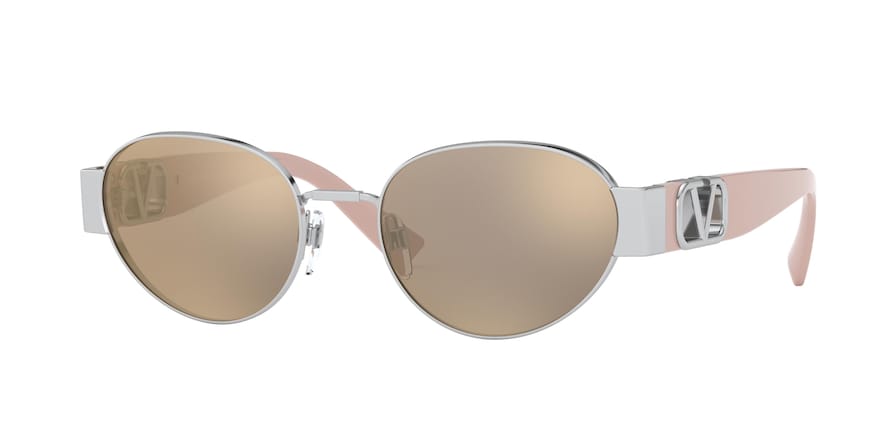 Valentino VA2037 Oval Sunglasses  30065A-SILVER 54-19-140 - Color Map silver