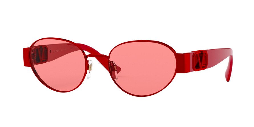 Valentino VA2037 Oval Sunglasses  305484-RED 54-19-140 - Color Map red