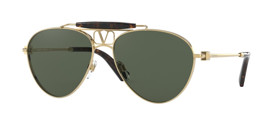 Valentino VA2039 Pilot Sunglasses  300271-GOLD 59-16-140 - Color Map gold