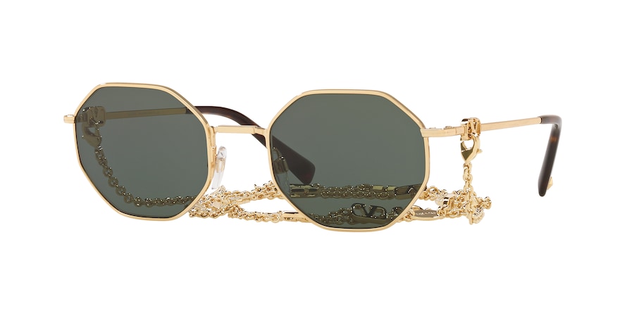 Valentino VA2040 Irregular Sunglasses  300271-GOLD 52-21-140 - Color Map gold