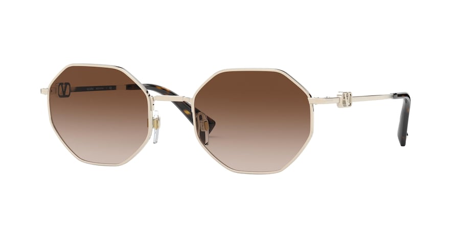 Valentino VA2040 Irregular Sunglasses  300313-PALE GOLD 52-21-140 - Color Map gold