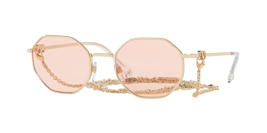 Valentino VA2040 Irregular Sunglasses  3003/5-PALE GOLD 52-21-140 - Color Map gold