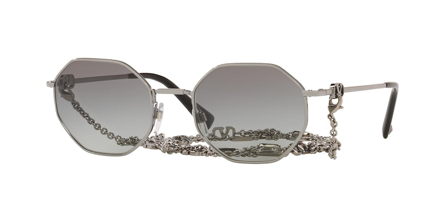 Valentino VA2040 Irregular Sunglasses  300511-GUNMETAL 52-21-140 - Color Map gunmetal