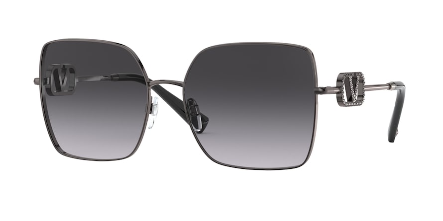 Valentino VA2041 Square Sunglasses  30398G-GUNMETAL 59-17-140 - Color Map gunmetal