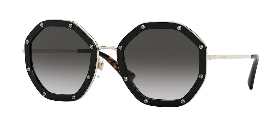 Valentino VA2042 Irregular Sunglasses  30038G-BLACK 55-23-140 - Color Map black