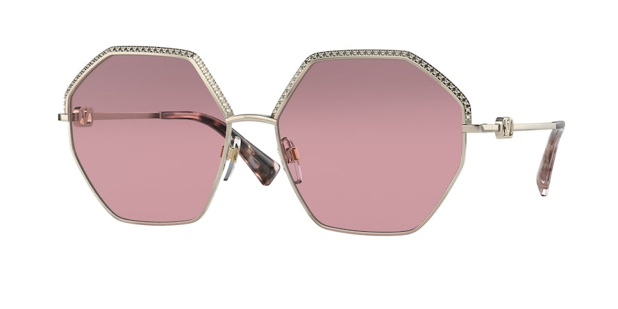 Valentino VA2044 Irregular Sunglasses  300384-PALE GOLD 59-16-140 - Color Map gold