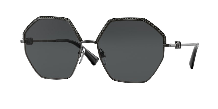 Valentino VA2044 Irregular Sunglasses  303987-RUTHENIUM 59-16-140 - Color Map gunmetal