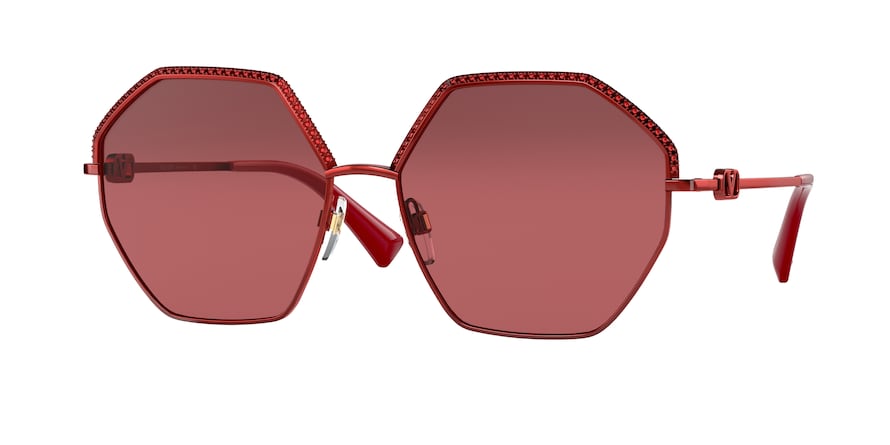 Valentino VA2044 Irregular Sunglasses  305484-RED 59-16-140 - Color Map red