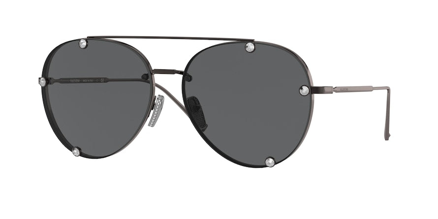 Valentino VA2045 Pilot Sunglasses  306587-RUTENIUM 59-15-140 - Color Map gunmetal