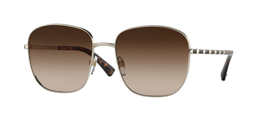Valentino VA2046 Square Sunglasses  300313-PALE GOLD 57-18-140 - Color Map gold