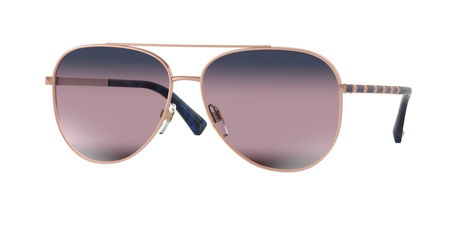 Valentino VA2047 Irregular Sunglasses  3004E6-ROSE GOLD 60-14-140 - Color Map bronze/copper