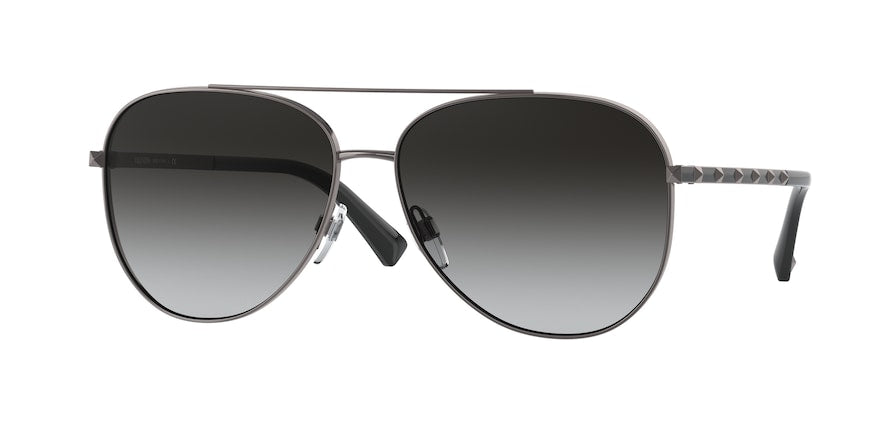 Valentino VA2047 Irregular Sunglasses  30398G-GUNMETAL 60-14-140 - Color Map gunmetal