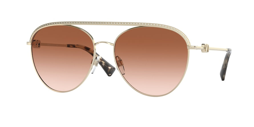 Valentino VA2048 Pilot Sunglasses  300313-PALE GOLD 57-16-140 - Color Map gold
