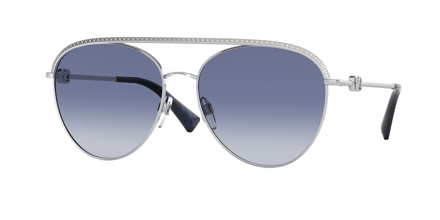 Valentino VA2048 Pilot Sunglasses  30064L-SILVER 57-16-140 - Color Map silver