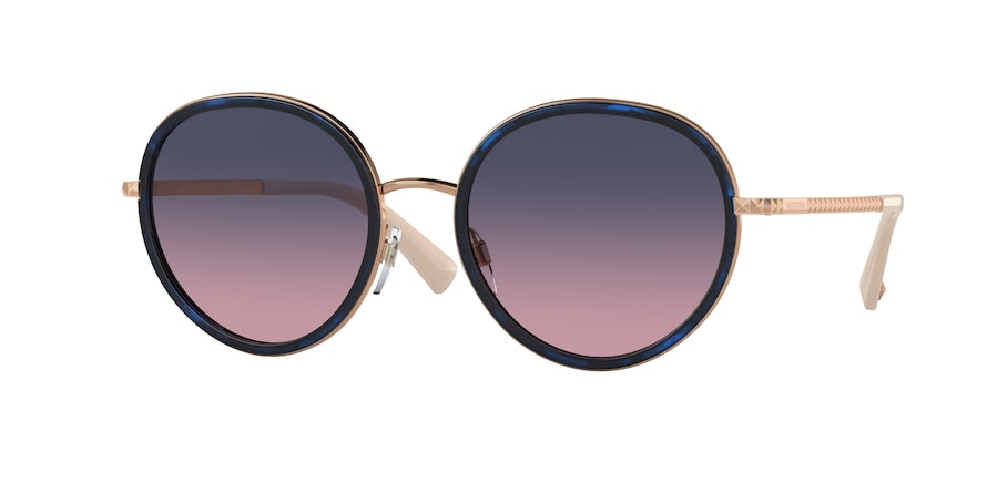 Valentino VA2051 Phantos Sunglasses  3004I6-BLUE HAVANA 53-19-140 - Color Map blue