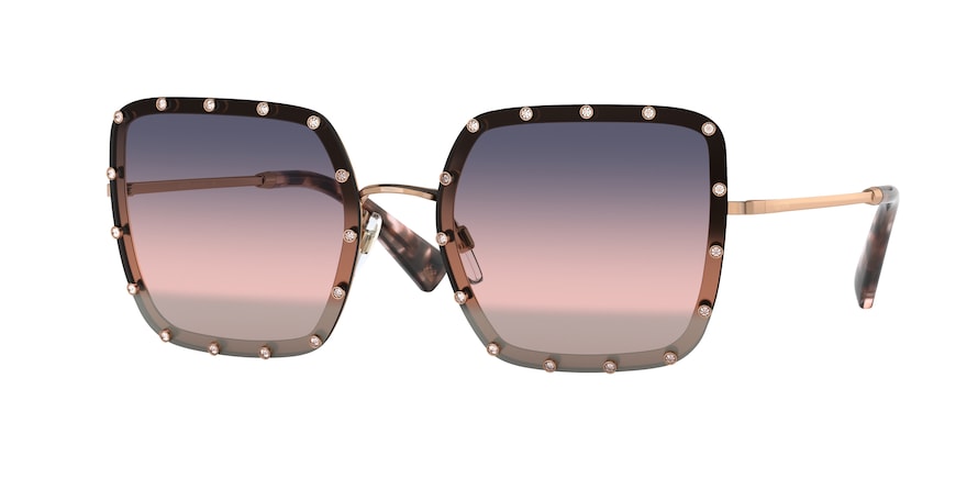 Valentino VA2052 Square Sunglasses  3004E6-BLUE GRADIENT PINK 58-16-145 - Color Map pink