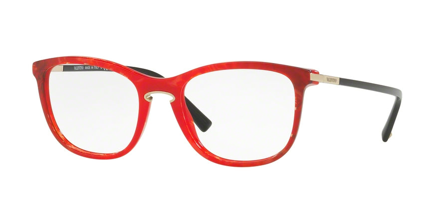 Valentino VA3003 Round Eyeglasses  5033-RED MARBLE GRADIENT BLACK 53-19-140 - Color Map yellow