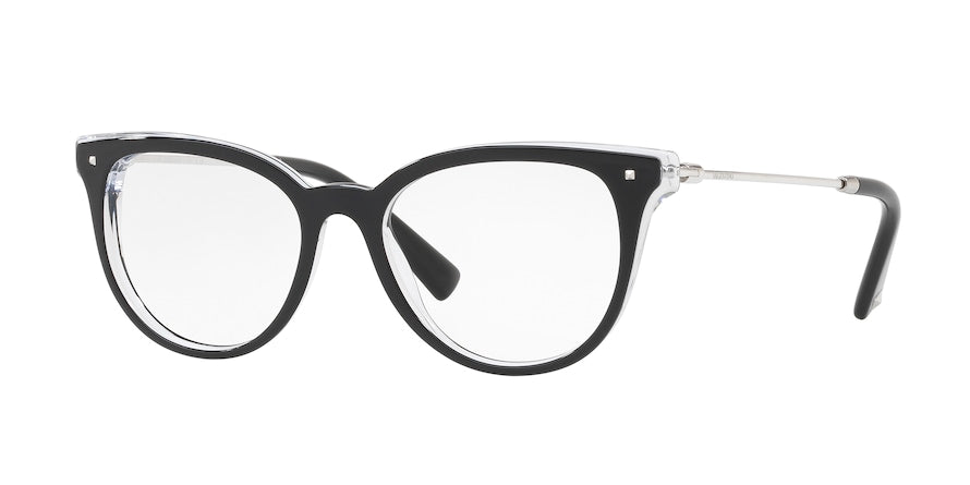 Valentino VA3005 Cat Eye Eyeglasses  5025-TOP BLACK ON CRYSTAL 51-17-135 - Color Map black