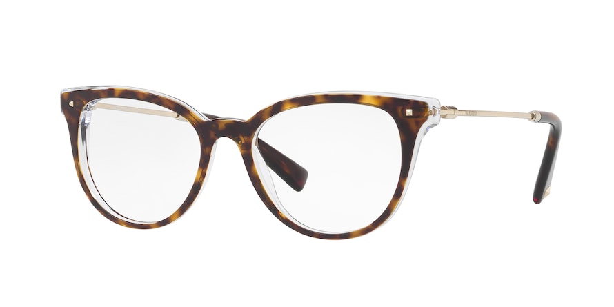 Valentino VA3005 Cat Eye Eyeglasses  5026-TOP HAVANA ON CRYSTAL 49-17-135 - Color Map havana