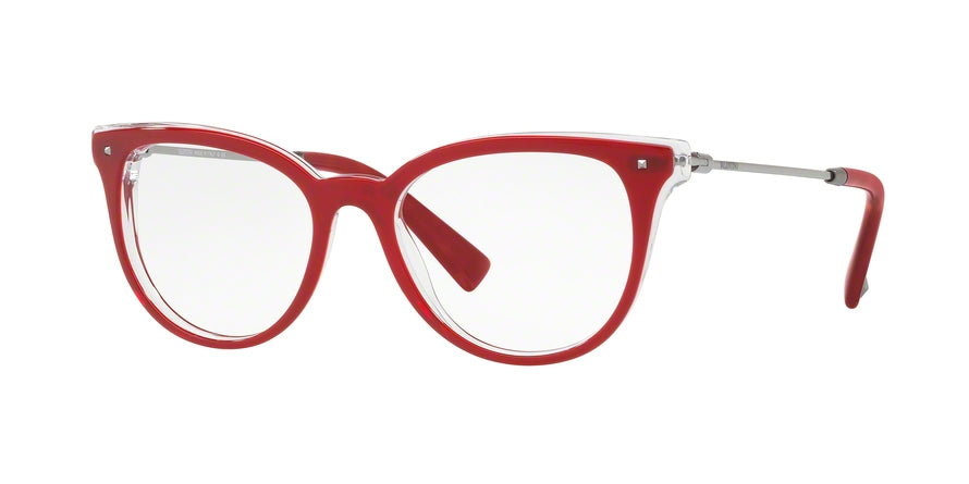 Valentino VA3005 Cat Eye Eyeglasses  5027-TOP BORDEAUX ON CRYSTAL 51-17-135 - Color Map bordeaux