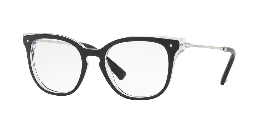 Valentino VA3006A Cat Eye Eyeglasses  5025-TOP BLACK ON CRYSTAL 51-18-135 - Color Map black