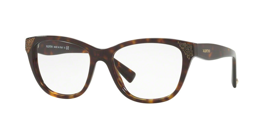 Valentino VA3008A Rectangle Eyeglasses  5022-HAVANA 53-16-140 - Color Map havana