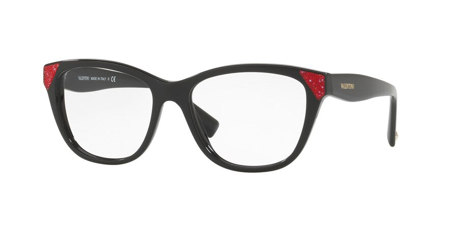 Valentino VA3008 Cat Eye Eyeglasses  5012-BLACK 51-16-140 - Color Map black