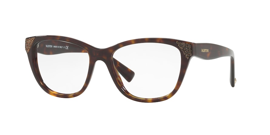 Valentino VA3008 Cat Eye Eyeglasses  5022-HAVANA 53-16-140 - Color Map havana