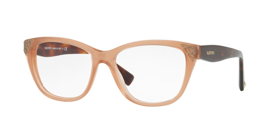 Valentino VA3008 Cat Eye Eyeglasses  5023-OPAL POUDRE 51-16-140 - Color Map light brown