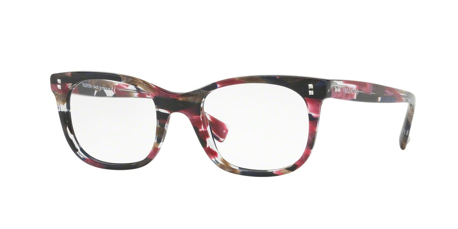 Valentino VA3010 Rectangle Eyeglasses  5039-STRIPED PINK HAVANA 52-20-140 - Color Map pink