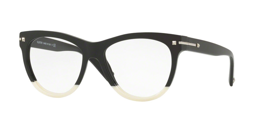 Valentino VA3011 Cat Eye Eyeglasses  5009-BLACK/IVORY 51-16-140 - Color Map black