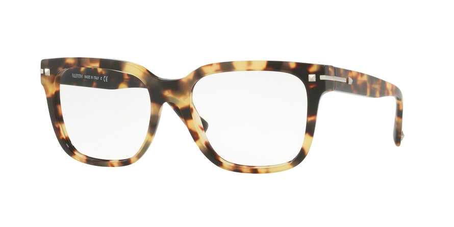 Valentino VA3012 Square Eyeglasses  5036-HAVANA YELLOW 53-17-140 - Color Map havana