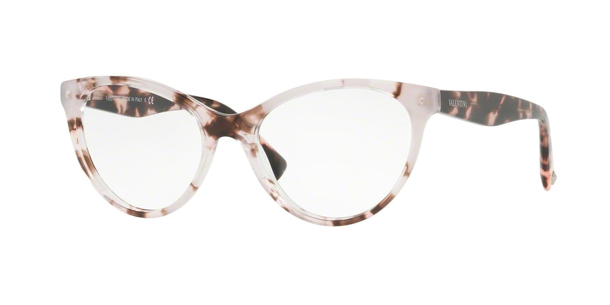Valentino VA3013A Cat Eye Eyeglasses  5057-HAVANA PINK INSERTS OPAL PINK 53-17-140 - Color Map pink