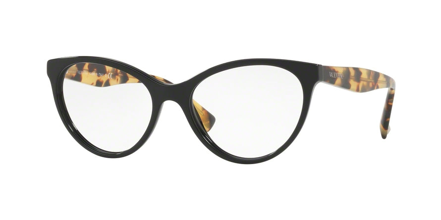Valentino VA3013 Cat Eye Eyeglasses  5001-BLACK 53-17-140 - Color Map black