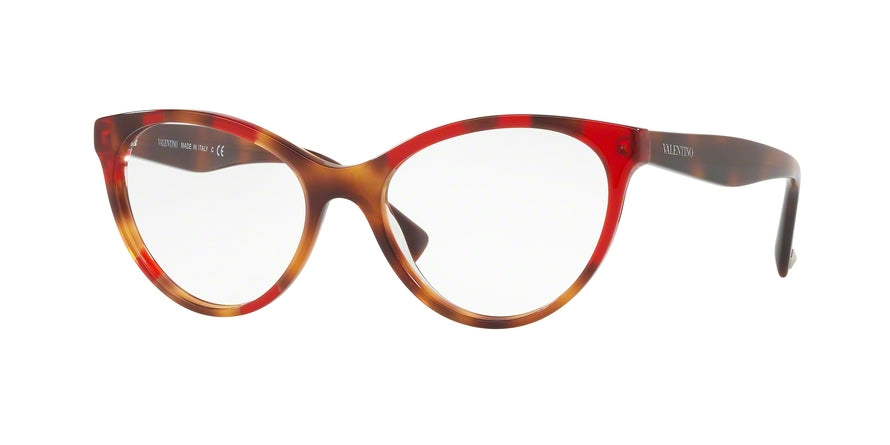Valentino VA3013 Cat Eye Eyeglasses  5058-HAVANA INSERTS OPAL RED 53-17-140 - Color Map red