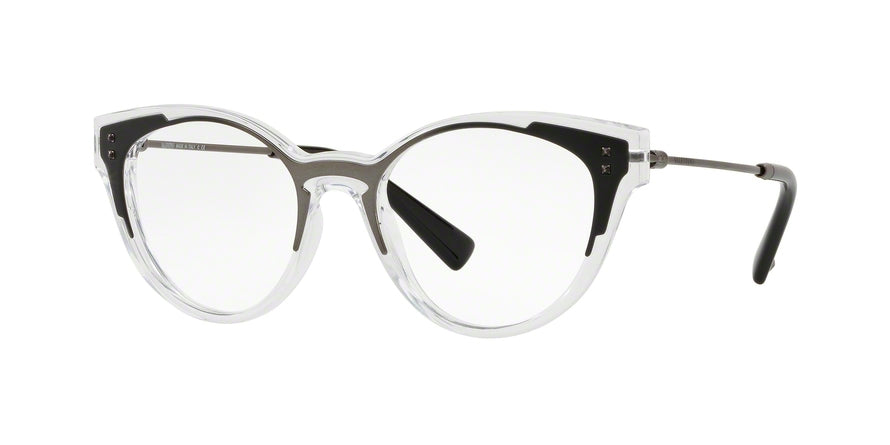 Valentino VA3018 Oval Eyeglasses  5070-TRASP/RUTHENIUM MATTE BLACK 50-18-140 - Color Map black