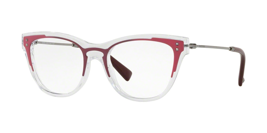 Valentino VA3019 Square Eyeglasses  5074-TRASP/MARC MATTE PINK 51-18-140 - Color Map pink
