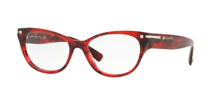 Valentino VA3020 Oval Eyeglasses  5020-RED HAVANA 54-17-140 - Color Map red