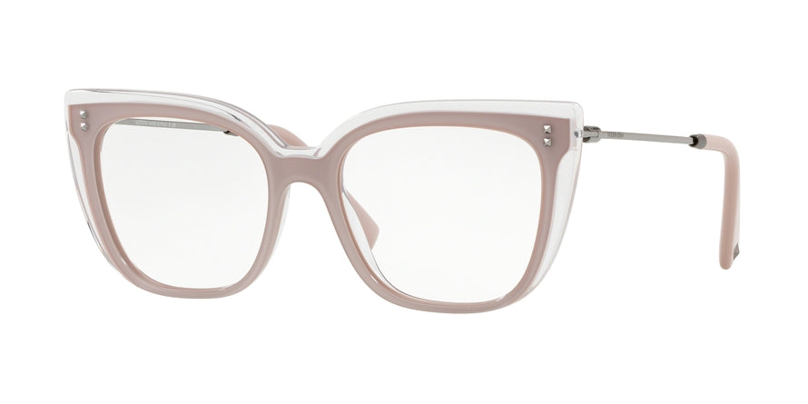 Valentino VA3021 Square Eyeglasses  5088-TRASPAREN/PINK/TRASPARENT 53-17-140 - Color Map pink