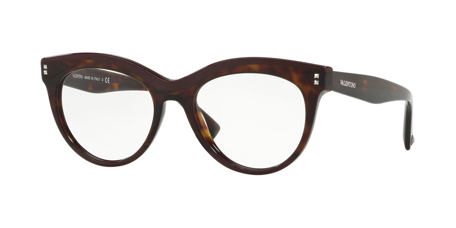 Valentino VA3022 Oval Eyeglasses  5004-MARC/HAVANA/MARC 52-18-140 - Color Map havana